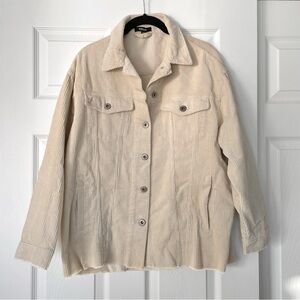 Wishlist Cream Corduroy Jacket, S/M
